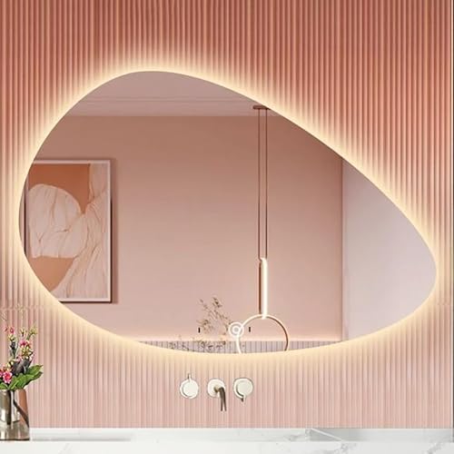 HD/�h���I�[�o��LED�o�X���[���~���[���C�g�t���j50x70cm|60x80cm|70x90cm�A3�F�A�܂�~�߁A�Ɩ��t���t���[�����X�E�H�[���~���[(3 colour-B,60x80cm)