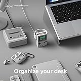 elago W5 Stand Compatible with Apple Watch Ultra3/Ultra2/Ultra,11/10/9/8/7/6/5/4/3/2/1,SE3/SE2/SE (49mm,46mm,45mm,44mm,42mm) - Classic Game Console Design, Compatible with Nightstand Mode (Light Grey) - Image 2