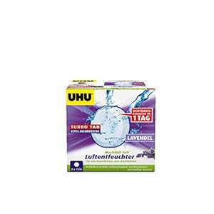 UHU Luftentfeuchter Ambiance Nachfülltabs, Bekämpft Feuchtigkeit und Schimmel in Wohnräumen, 2 x 100 g, mit Lavendelduft