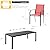 VICLLAX Patio Dining Set for 8, 9 Pieces Outdoor Furniture Set Includes Expandable Patio Table and 8 Patio Stackable Sling Chairs for Lawn Garden, Red Chairs