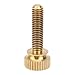 Flat Knurled Thumb Screw, M5 Thumb Screw Round Head, Knurling Twist Screw with Pure Copper Material, Non Slip Industrial Supplies for Construction and Machinery, Includes 50Pcs (M5*20mm)