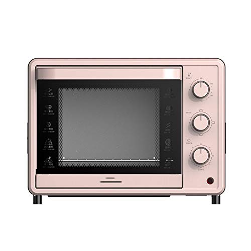Mini-Backofen,Innenbeleuchtung Doppelverglasung Timer Funktion Warmhaltefunktion Freistehender Backofen Elektrischer Grillofen