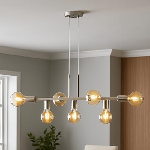 Pendente Rubis 7 Lâmpadas 68cm Industrial (Verniz)