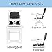 Dream On Me Munch N Go Booster Seat for Dining Table, Lightweight Compact Fold Travel Booster Seat, 3-in-1 Convertible, Four Level Height Adjustment and Easy Tray Removal