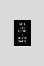 Best Man Duties & Speech Notes: Grey & Black Wedding lined notebook jotter