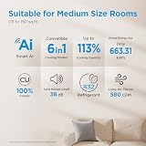 Midea 1.5 Ton 5 Star Inverter Split AC (Wi-Fi, 6-in-1, 52°C Heavy Duty Cooling, HD+PM2.5, MAI18SR5R36W0) — view 2