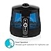 Homedics TotalComfort Ultrasonic Humidifier – Large Air Humidifiers for Bedroom, Plants – Top-Fill Dual 6.4L Water Tanks with Cool and Warm Mist, Essential Oil Pads, Colored Night-Light, Black