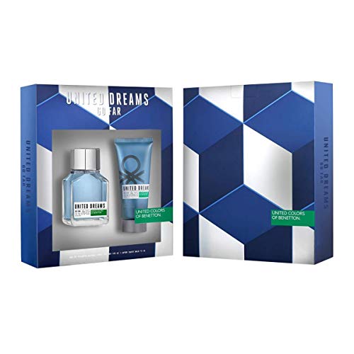 BENETTON UNITED DREAMS GO FAR by Benetton, EDT SPRAY 3.4 OZ & AFTERSHAVE BALM 2.5 OZ