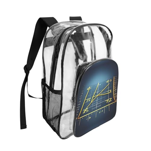 Mochila transparente para evitar retrasos en accesos con malla moderna lateral 2