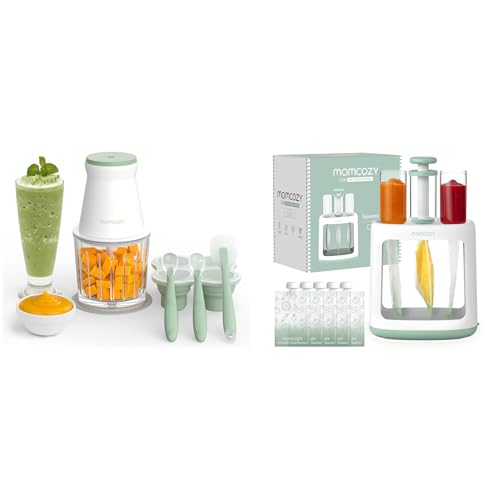 Image of Momcozy Squeeze Station for Puree Food Storage 9-in-1 Baby Food Maker & Blender Set