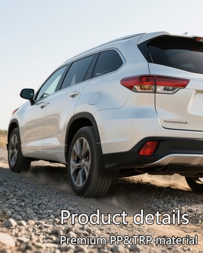 Image of Mud Flaps for Toyota Highlander 2021-2024, Heavy Duty No-Drill Mud Guards & Splash Guards, All-Weather Protection (Set of 4)