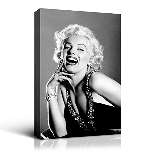 Denozer Marilyn Monroe Canvas Wall Art Poster 20x30 inch Classic Movie Stars Painting Home Decor Female Portrait Artwork for Living Room Bedroom