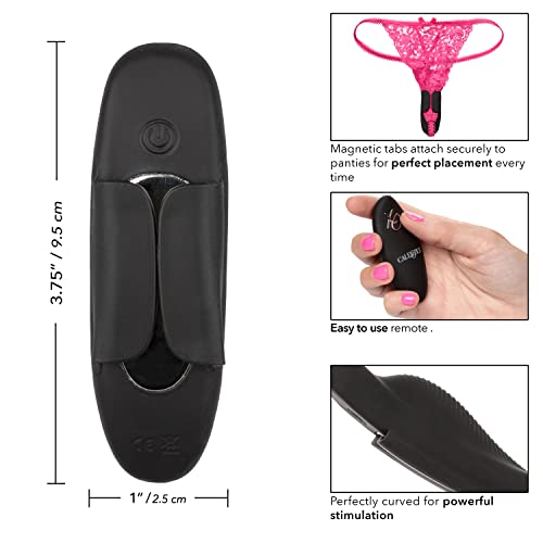 Calexotics Lock-N-Play 12 Function Petite Rechargeable Vibrating Panty Teaser, Black #TOP1