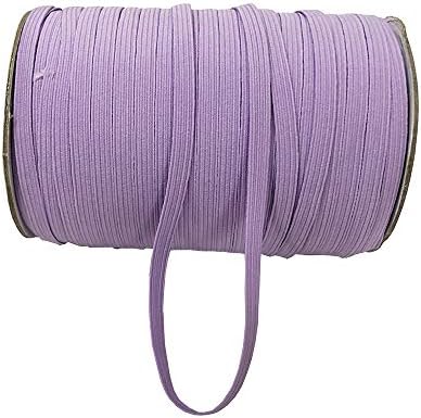 Braided Elastic Cord/Elastic Rope/Elastic Band/Heavy Stretch Knit Elastic Spool 5/8" & 2/8'' & 3/8'' Width (Lavender -2, 15 Yards)