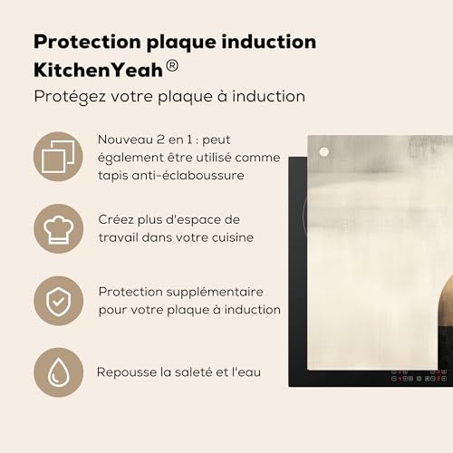 Antisalpicaduras de cocina KitchenYeah negro de 52x70 cm con panel protector de vitrocerámica 8