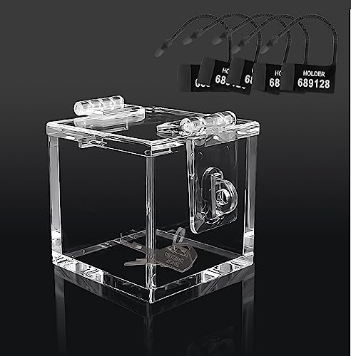MFMYEE BDSM Keuschheitskäfig Schlüsselsafe,transparenter Keuschheits-Schlüsselanhänger,Keuschheitsspiel-Acrylbox,multifunktionale neue sexy Spielzeuge,Anti-Betrug Lock(transparent)