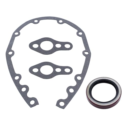 YUCHENSHLP SBC Timing Chain Cover Gasket And Seal Kit Fits