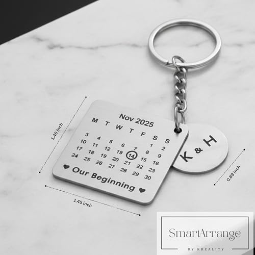 Image of Personalized Engraved Photo Keychain - Custom Stainless Steel Keyring | Unique Gift for Birthday, Anniversary, Wedding, Valentine's Day | For Dad, Mom, Couple, Him, Her