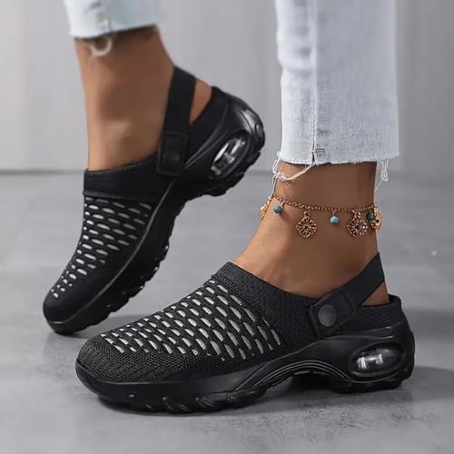 Generic 2024 New Air Cushion Orthopedic Sandals for Women Slip on Shoes Outdoor Walking Shoes for Women Mesh Wide Width Sandals3