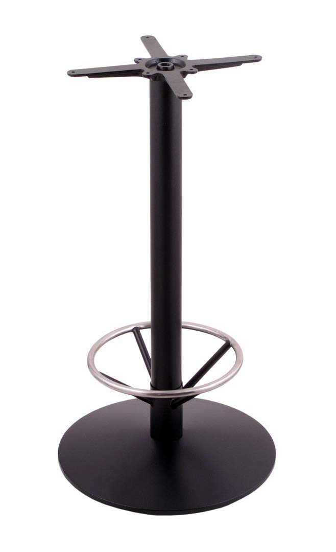Holland Bar Stool Co. 214-22 Footring Table Base, Black Wrinkle