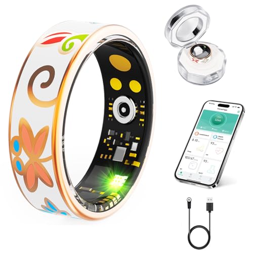 Advanced Smart Ring for Women and Men - IP68 Waterproof Health Tracker Ring with Heart Rate, Step Counting, Sleep Monito - Detailed View