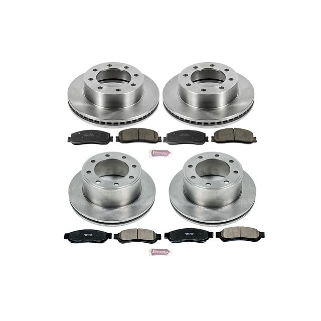 Image of PowerStop Front and Rear Brake Kit for Ford F-250 Super Duty 2012 | Ford F-350 Super Duty 2012 - Z17 Ceramic Brake Pads & Disc Rotors Replacement, KOE6547