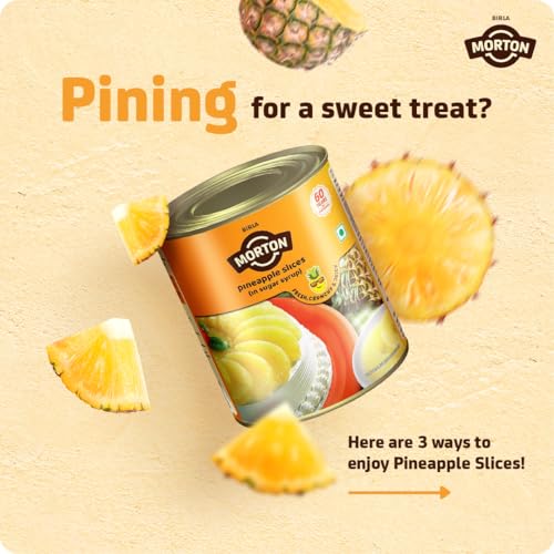 MORTON Canned Pineapple Slices | Canned Fruits | IN Suger Syrup | Crunchy & Juicy | Tasty & Healthy - 850gm (Pack of 2) - Image 7 thumbnail