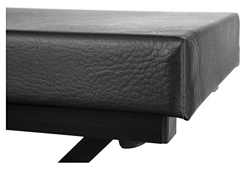 Classic Cantabile Keyboardbank Deluxe schwarz (5cm Schaumstoffpolsterung, 4-stufig höhenverstellbar, zusammenklappbar, stabil, leichte Montage)
