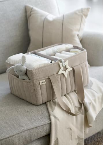 Mamas & Papas Organizador de pañales, organizador de guardería para cambiador y viajes, solución de almacenamiento, idea de baby shower, gofre de cachemira, 37 x 20 x 7 cm