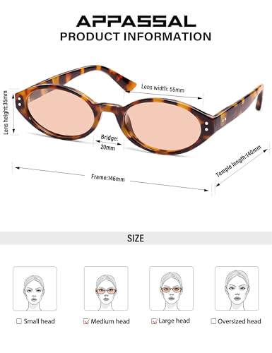 Retro Oval Polarized Sunglasses for Women Chic Cat Eye Trendy 90s Shades UV400 Protection AP3743