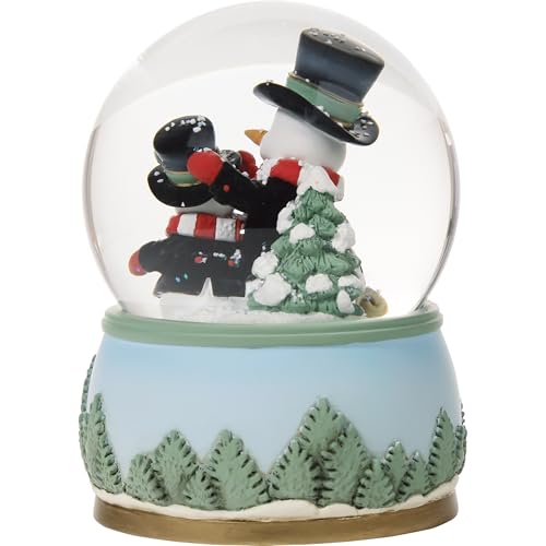 Precious Moments Annual Snow Globe 2024 | Musical Snowman Resin/Glass Snow Globe | Christmas Decor & Gifts