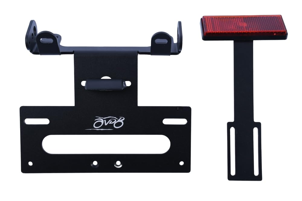 avdb-Moto Porta-Matrícula AVDB Compatible con Ducati Monster 1000 2002-2008, 1000 Dark/S 2002-2006, 400 1997-2005, 400 Dark 2002-2005, 600 Dark 1993-2005, 2002-2006 con Catadióptrico