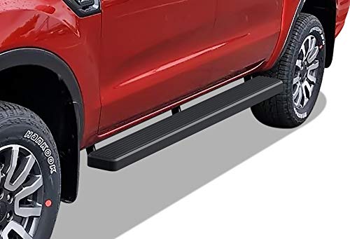 APS iBoard Running Boards 5 inches Matte Black Compatible with Ford Ranger 2019-2022 SuperCrew Cab 4-Door (Nerf Bars Side Steps Side Bars)