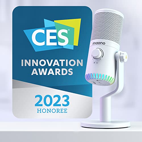 Maono Gaming Usb Microphone, Programmable Pc Computer Condenser Mic For Streaming, Podcasting, Recording, Twitch, Youtube, Discord, With Rgb Lights, Mute, Gain, Zero Latency Monitoring, Volum, Dm30 #TOP4