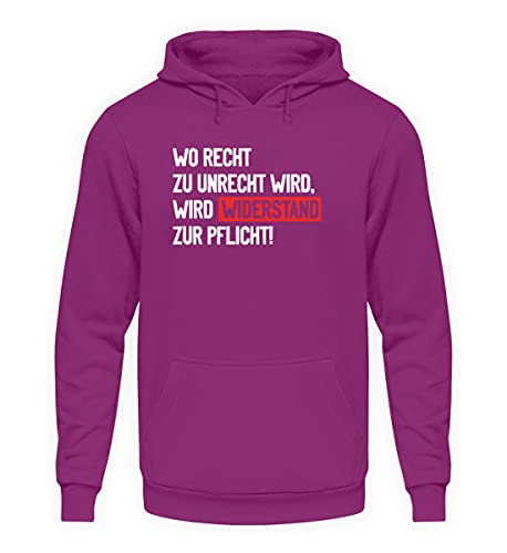 Sweat à capuche unisexe magenta taille L - Hoodie casual pour homme et femme