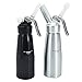 Whipped Cream Dispenser Professional 500ml Aluminum Handheld Whipping Cream Maker,3 Decorating plastic Nozzles (black)