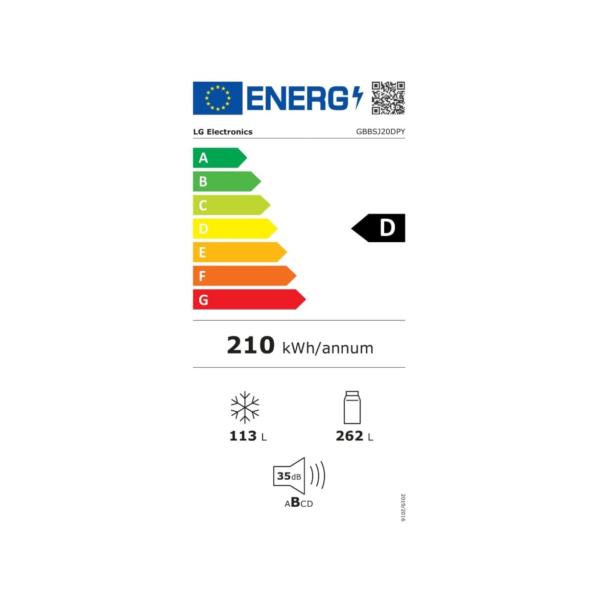 Réfrigérateur combiné GBBSJ20DPY