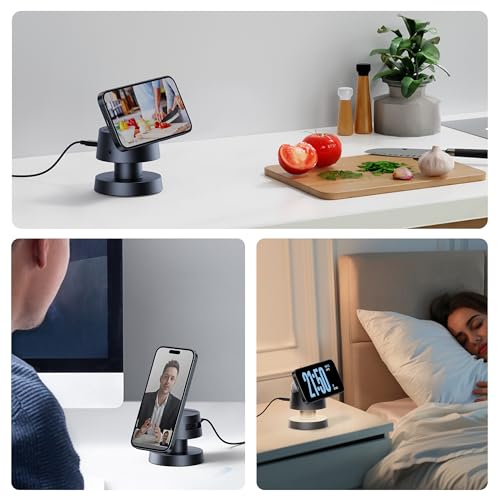 Image of 4 in 1 Magnetic Wireless Charging Station,15W Fast Charging with Adjustable Night Light,Magnetic Wireless Charging Station for iPhone 16 15 14 13 12 Pro Max & Apple Watch, AirPods 3 /2 /1 /Pro