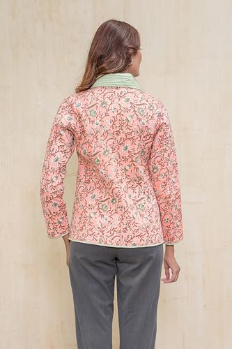 Image of Cotton Quilted Jacket for Winter | Warm Lightweight, Soft Quilted Reversible, Casual Jackets for Women | Stylish Cotton Outerwear | Breathable & Comfortable