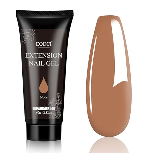 EODCI Gel de uñas Poly 60 g, gel acrílico Nude Art para uñas Builder Gel Extensión rápida de uñas gel acrílico para técnicos, principiantes, bricolaje, salón de arte