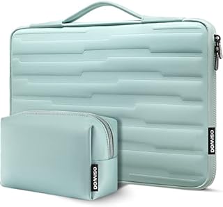 DOMISO 17.3 inch Shock Resistant Laptop Sleeve with Handle Protective Case Compatible with 17.3" Notebook/Dell Inspiron/MSI/HP Pavilionideapad/Samsung/HP/Alienware 17, Mint Green
