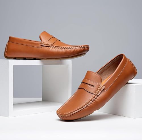 حذاء كاجوال طبي جلد طبيعي - Camel - مريح وأنيق للرجال - Image 10