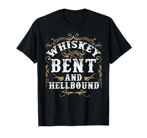 Whiskey Bent And Hellbound Shirt Funny Whiskey Bourbon T-Shirt