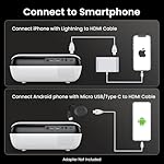 HAPPRUN Native 1080P Bluetooth Projector, Full HD Portable Outdoor Movie Projector with Built-in Speaker, Compatible with Smartphone, HDMI, USB, AV, Fire Stick, PS5 for Home, Bedroom, Outdoor Use - Image 5