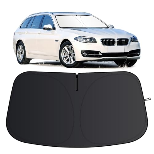 Windshield Sun Shade for BMW 5 Series 2011-2016, Foldable Sun Visor Protector for BMW 525i 520i 528i 530i 535d 535i 550i, 300T Car Sunshade Front Window Shade UV Protection