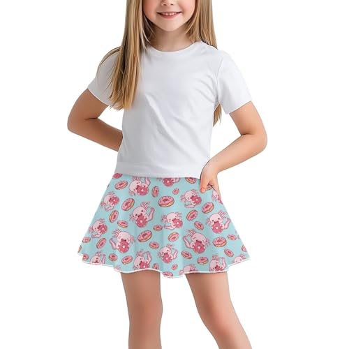 Summer Girls Athletic Skirts Built in Shorts with Pocket Skorts for School/Party 5-14 Years Old