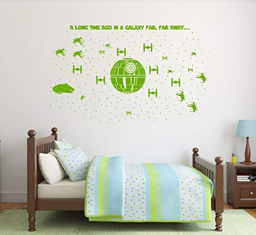 Star Wars Wall Decor - Death Star Ultimate Battle Scene - Vinyl Decal For Boy's Bedroom, Gameroom Or Playroom #TOP1