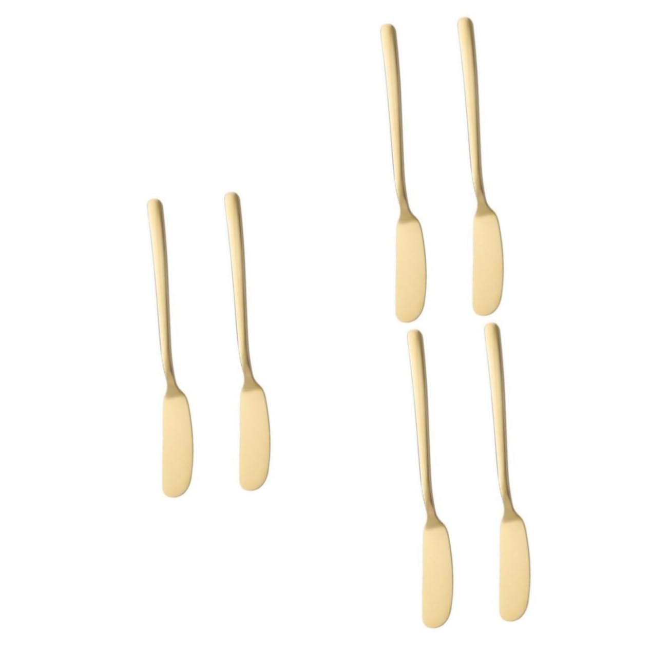 CIYODO 6 Pcs Butter Cutter Peanut Butter Better Butter Spreader Sandwich Spreader Spatula Wiping Jam Baking Spatula Butter Cutlery Butter Slicer Kitchen Butter Spreader Butter Tool Golden