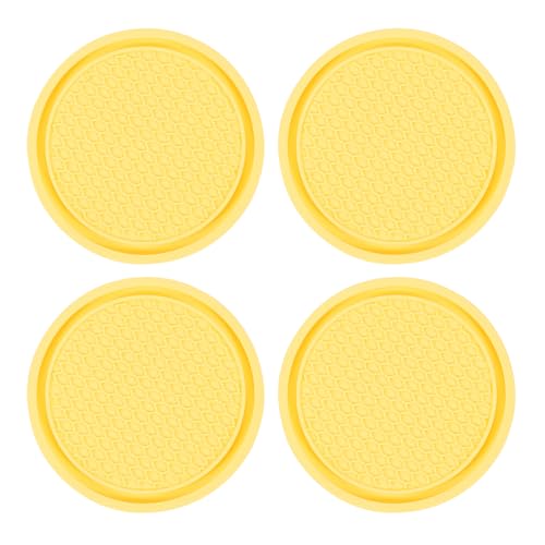 Portavasos para carro HARFINGTON 4 piezas PVC amarillo