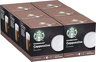 STARBUCKS Cappuccino By Nescafe Dolce Gusto Coffee Pods, 12 Capsules (Pack of 6 - Total 72 Capsules, 36 Servings)
